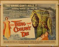 s701 THING THAT COULDN'T DIE movie title lobby card '58 Universal horror!