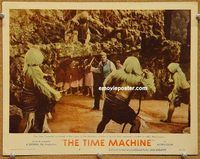 s712 TIME MACHINE movie lobby card #2 '60 Rod Taylor fights Morlocks!