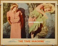 s713 TIME MACHINE movie lobby card #3 '60 Morlock holds Mimieux!