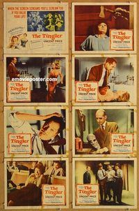 s717 TINGLER 8 movie lobby cards '59 Vincent Price, William Castle