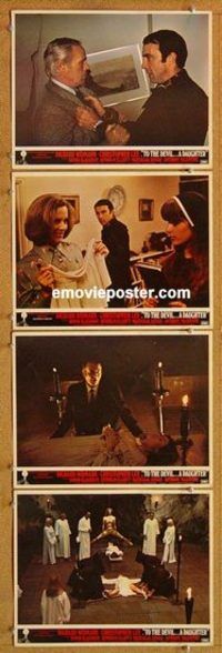 s719 TO THE DEVIL A DAUGHTER 4 English movie lobby cards '76 Nastassja Kinski