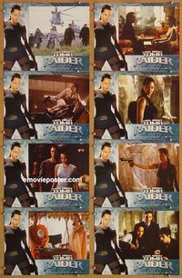 s441 LARA CROFT TOMB RAIDER 8 movie lobby cards '01 Angelina Jolie