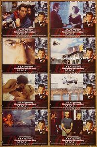 s724 TOMORROW NEVER DIES 8 movie lobby cards '97 Brosnan as Bond