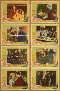 s784 WITCHCRAFT 8 movie lobby cards '64 Lon Chaney Jr., horror!