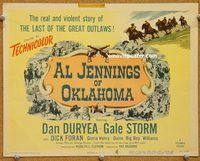 v094 AL JENNINGS OF OKLAHOMA title movie lobby card '50 Dan Duryea, Storm