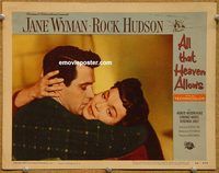 v224 ALL THAT HEAVEN ALLOWS movie lobby card #4 '55 Rock Hudson, Wyman