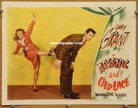 v246 ARSENIC & OLD LACE #3 movie lobby card '44 Lane kicks Cary Grant!