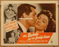 v255 BACHELOR & THE BOBBY-SOXER movie lobby card #5 R52 Cary Grant