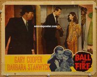 v261 BALL OF FIRE movie lobby card '41 Gary Cooper, Barbara Stanwyck