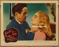 v043 DEAD RECKONING movie lobby card #5 '47 best Bogart & Scott!