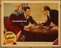v015 JOHNNY EAGER #5 movie lobby card '42 Lana Turner, Taylor, Arnold