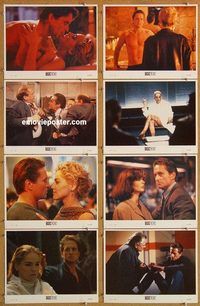 a018 BASIC INSTINCT 8 movie lobby cards '92 Michael Douglas, Stone