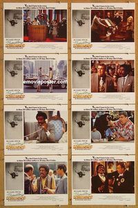 a041 BREWSTER'S MILLIONS 8 English movie lobby cards '85 Pryor, Candy