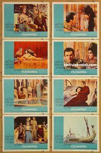a050 CLEOPATRA 8 movie lobby cards '64 Elizabeth Taylor, Burton