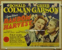 a839 RANDOM HARVEST title movie lobby card '42 Ronald Colman, Greer Garson