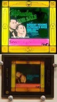 c058 MIRACLES FOR SALE glass slide '39 Robert Young
