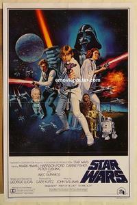 c760 STAR WARS style C 1sh movie poster '77 George Lucas, Harrison Ford