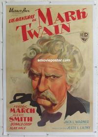 d230 ADVENTURES OF MARK TWAIN linen Argentinean movie poster '44