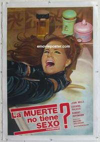d234 BLACK VEIL FOR LISA linen Argentinean movie poster '68 horror