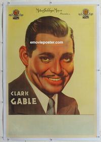 d236 CLARK GABLE linen Argentinean movie poster '40s portrait!