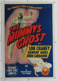 d001 MUMMY'S GHOST linen Aust one-sheet movie poster '44 Lon Chaney, horror!