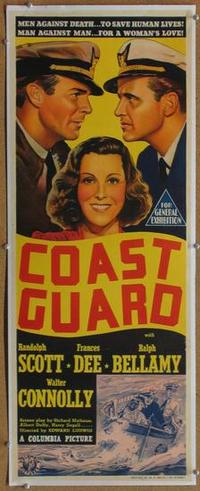 d005 COAST GUARD linen Australian daybill movie poster '39 Scott, Frances Dee