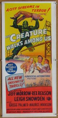 d006 CREATURE WALKS AMONG US linen Australian daybill movie poster '56