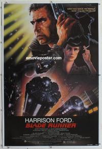 d304 BLADE RUNNER linen one-sheet movie poster '82 Harrison Ford, Hauer