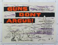 d035 GUNS DON'T ARGUE linen British quad movie poster '57 factual story