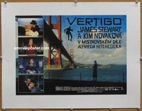 d051 VERTIGO linen Czech movie poster R96 James Stewart, Kim Novak