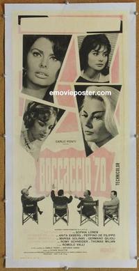 d128 BOCCACCIO '70 linen Italian locandina movie poster '62 Fellini