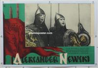 d074 ALEXANDER NEVSKY linen Polish movie poster '55 Berman art!