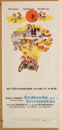 e449 BEDKNOBS & BROOMSTICKS Australian daybill movie poster R79 Disney