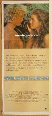 e473 BLUE LAGOON Australian daybill movie poster '80 Brooke Shields