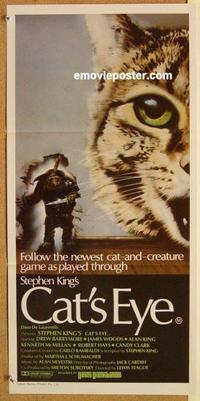 e511 CAT'S EYE Australian daybill movie poster '85 Stephen King, Barrymore
