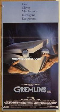 e655 GREMLINS Australian daybill movie poster '84 Joe Dante, Phoebe Cates