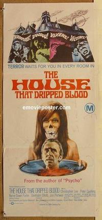 e686 HOUSE THAT DRIPPED BLOOD Australian daybill movie poster '71 Chris Lee