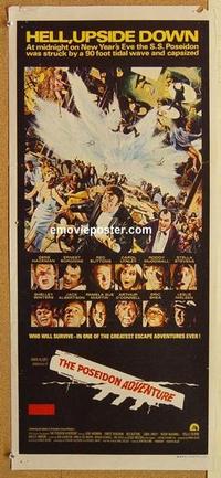 e924 POSEIDON ADVENTURE Australian daybill movie poster '72 Gene Hackman