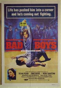e092 BAD BOYS Australian one-sheet movie poster '83 Sean Penn, Reni Santoni