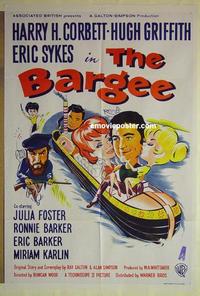 e095 BARGEE Australian one-sheet movie poster '64 English boat comedy!