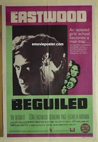 e100 BEGUILED Australian one-sheet movie poster '71 Clint Eastwood, Geraldine Page