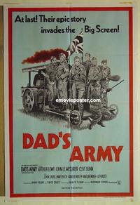 e140 DAD'S ARMY Australian one-sheet movie poster '71 Lowe, English comedy!