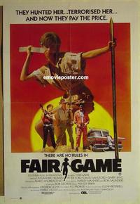 e162 FAIR GAME Australian one-sheet movie poster '85 Outback man-hunt!