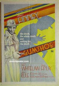 e194 GUMSHOE Australian one-sheet movie poster '72 film noir, Albert Finney