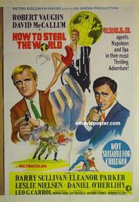 e212 HOW TO STEAL THE WORLD Australian one-sheet movie poster '68 Robert Vaughn