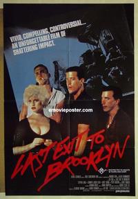 e231 LAST EXIT TO BROOKLYN Australian one-sheet movie poster '89 J.J. Leigh