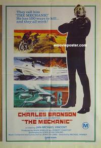 e260 MECHANIC Australian one-sheet movie poster '72 Charles Bronson, Vincent