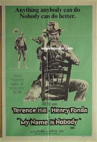 e269 MY NAME IS NOBODY Australian one-sheet movie poster '74 Henry Fonda, Hill