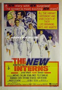 e272 NEW INTERNS Australian one-sheet movie poster '64 Michael Callan, Jones