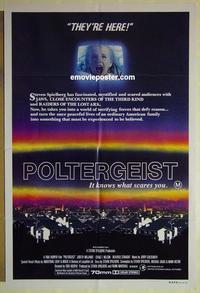 e294 POLTERGEIST Australian one-sheet movie poster '82 Tobe Hooper, They're here!